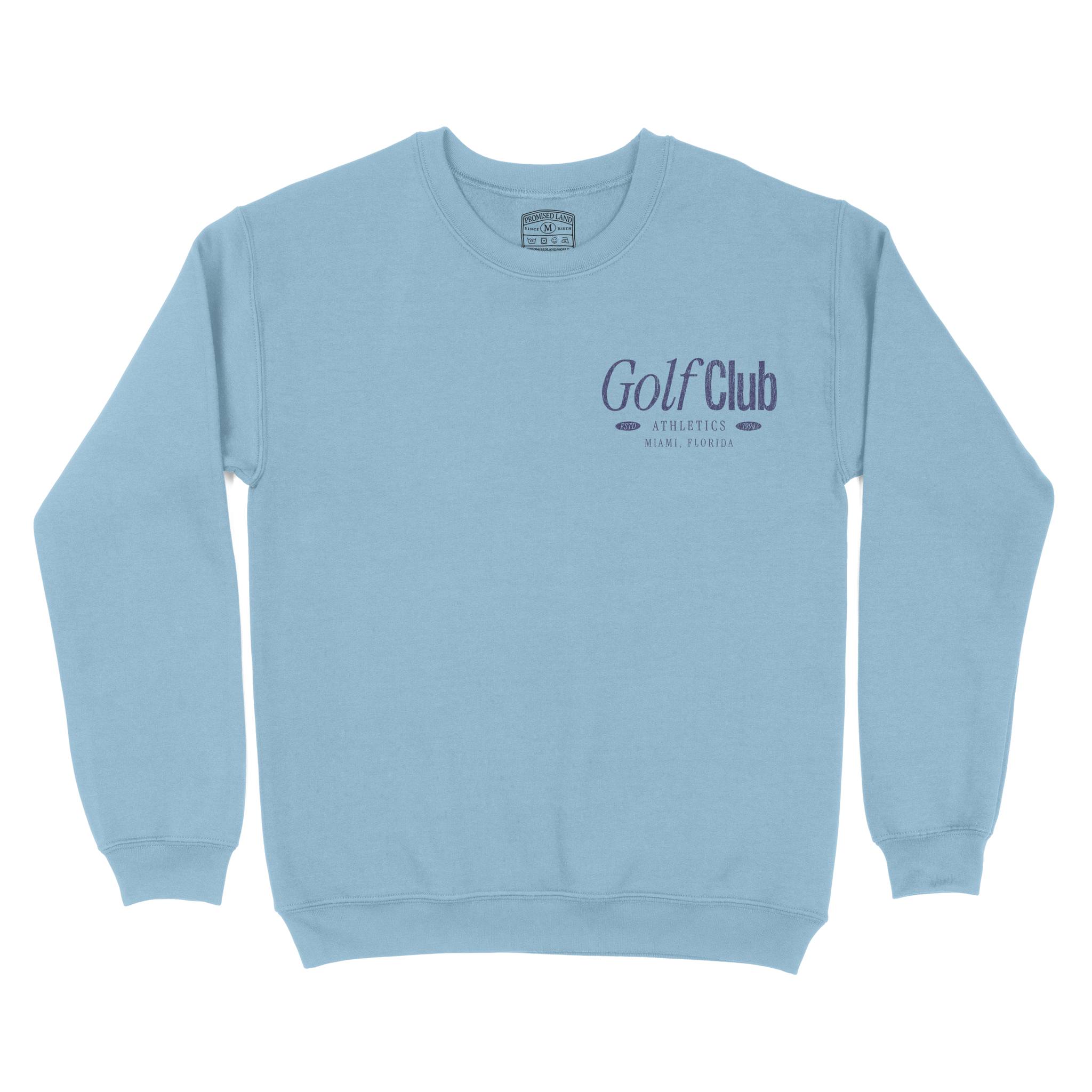Miami Golf Club 2 Crewneck Light Blue front