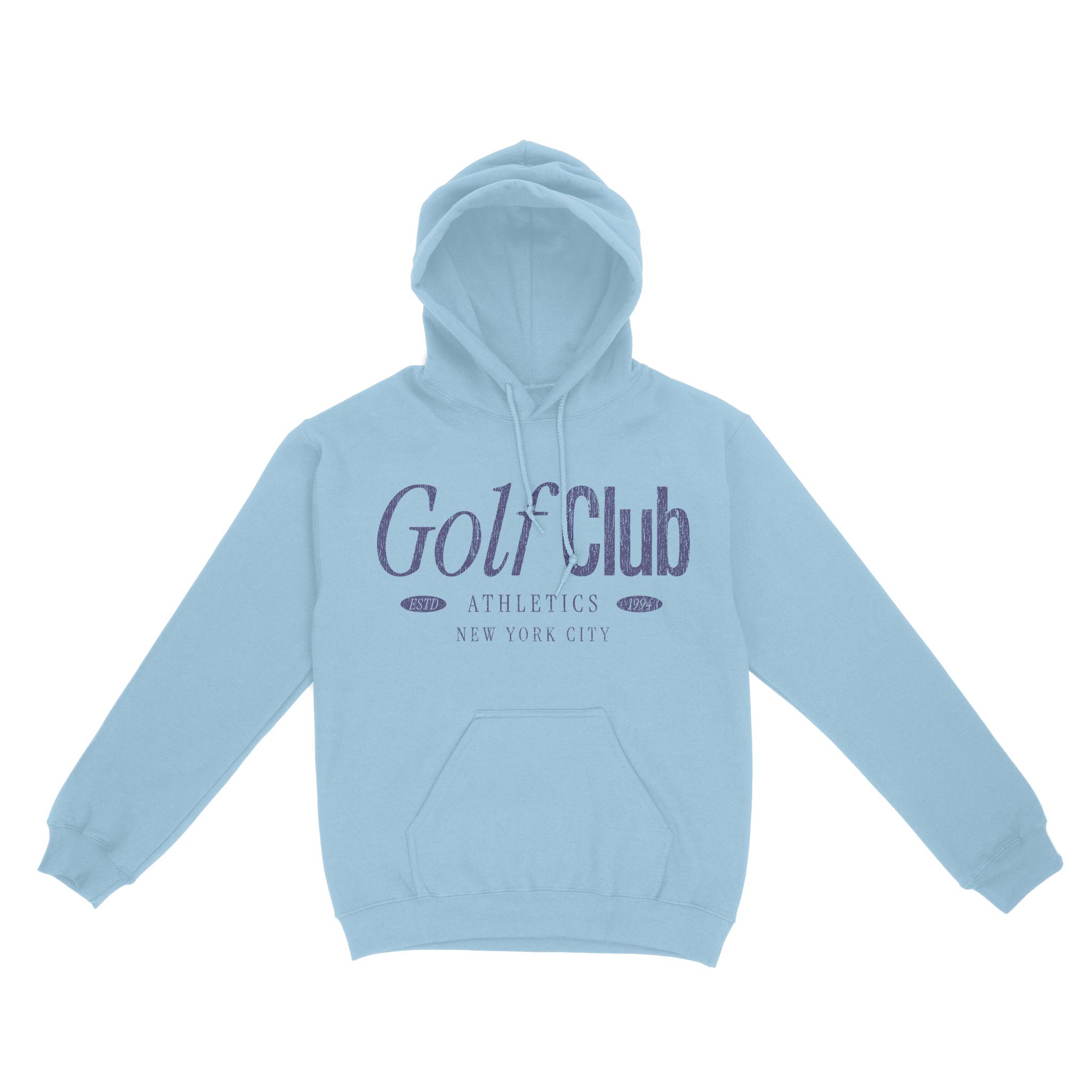 New York Hoodie in Light Blue - front view