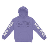New York Hoodie in Violet - front-sleeves view