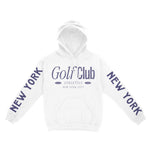 New York Hoodie in White - front-sleeves view