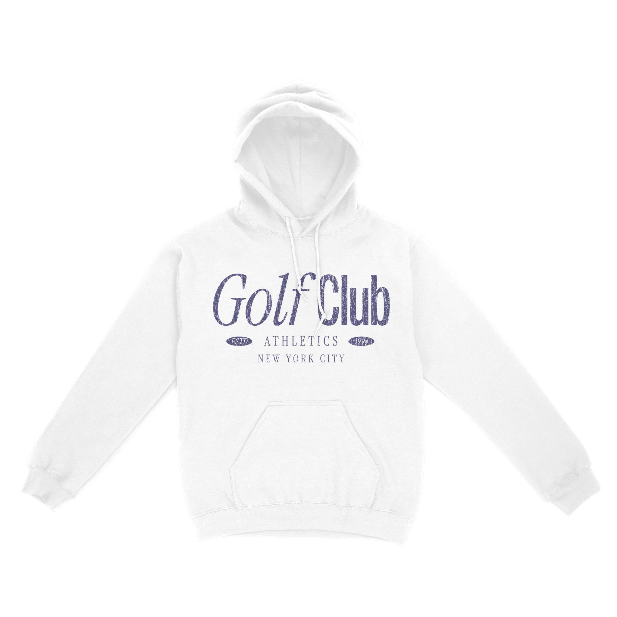 New York Hoodie in White - front view