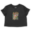 Austin Cropped Tee in Black - front view