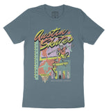 Austin Retro Skater 2 T-Shirt Vintage Navy front