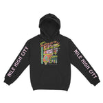Denver Hoodie in Black - front-sleeves view