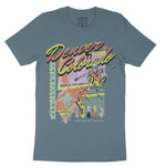 Denver Retro Skater 2 T-Shirt Vintage Navy front