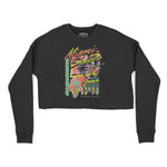 Miami Cropped Crew in Black - front view