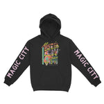 Miami Hoodie in Black - front-sleeves view