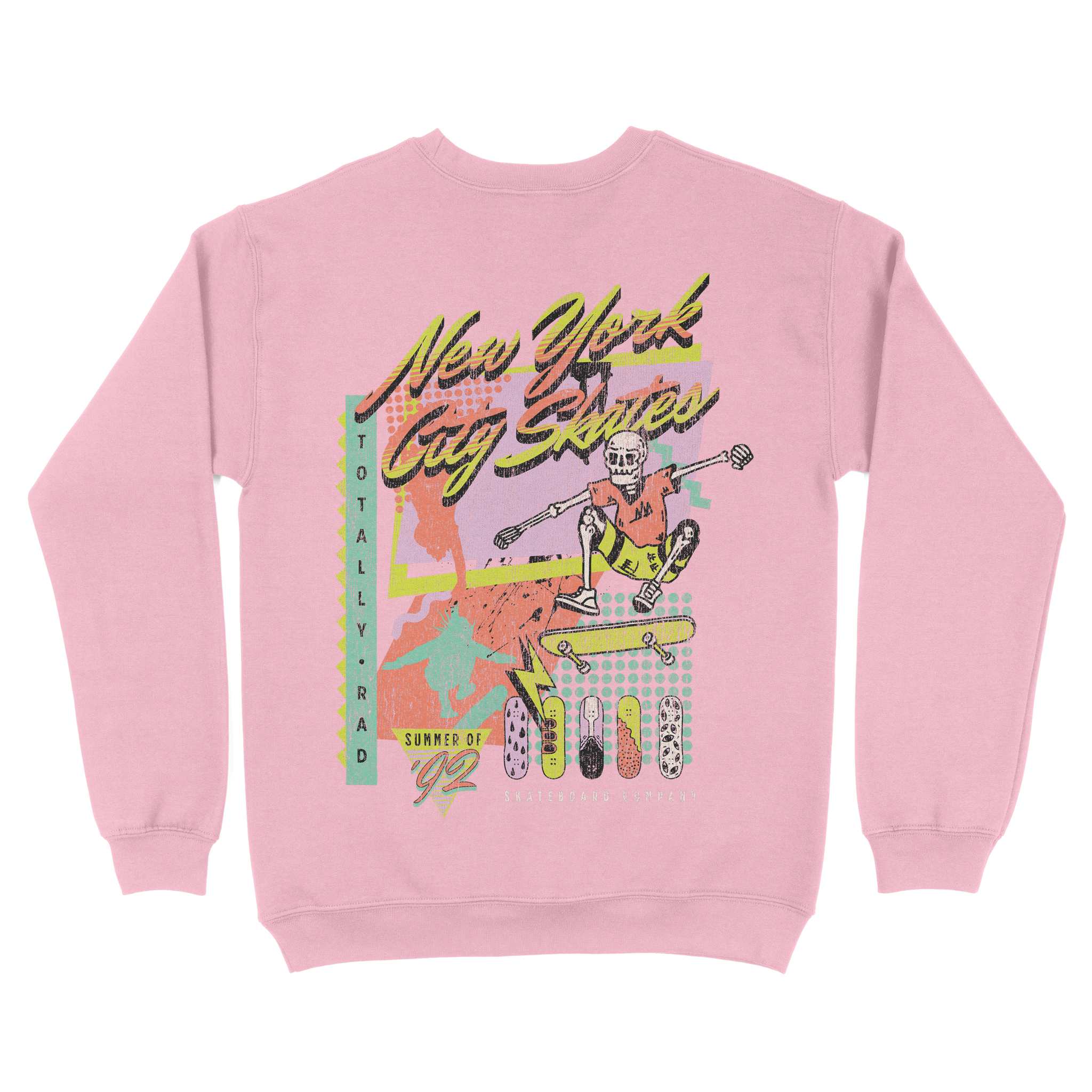 New York Retro Skater 2 Crewneck Light_Pink back
