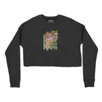 New York Cropped Crew in Black - front view