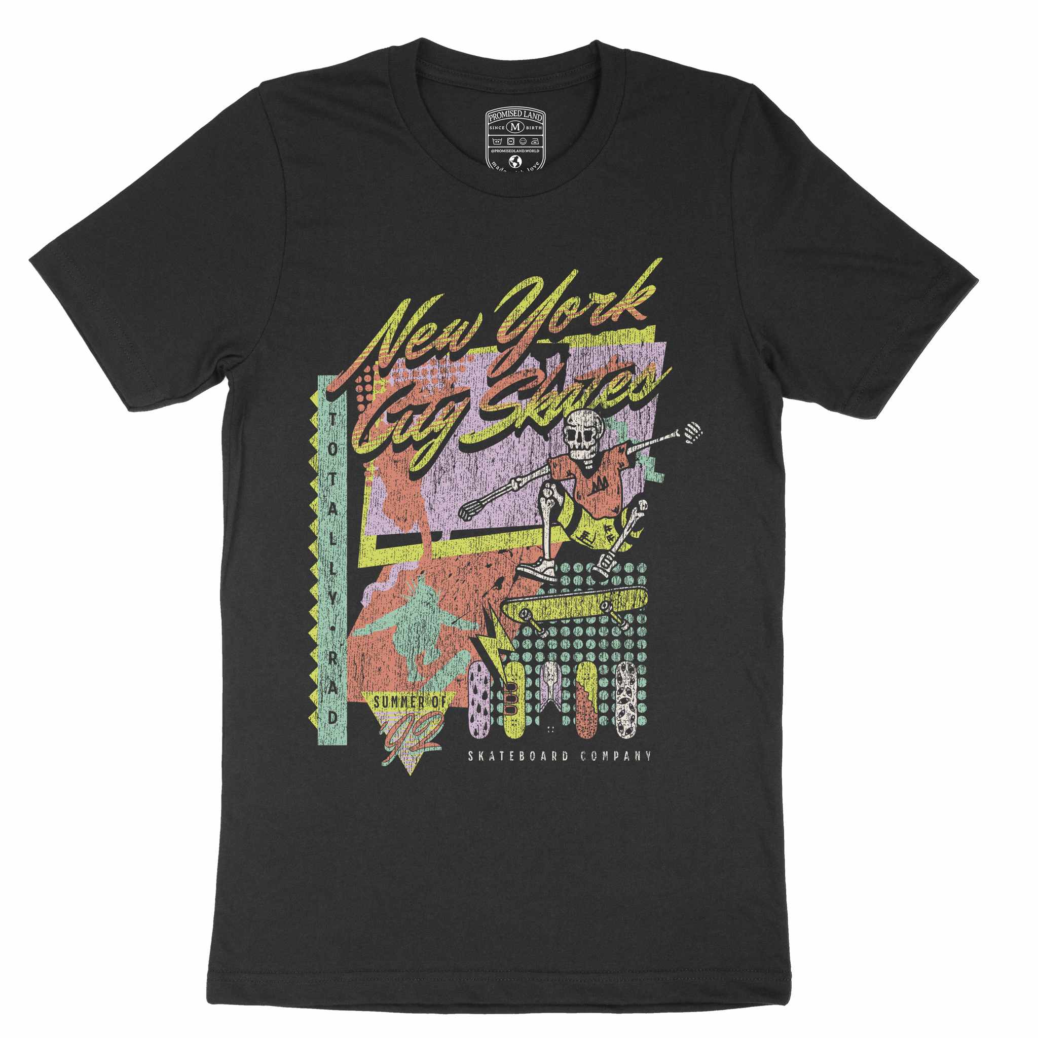 New York Retro Skater 2 T-Shirt Black front