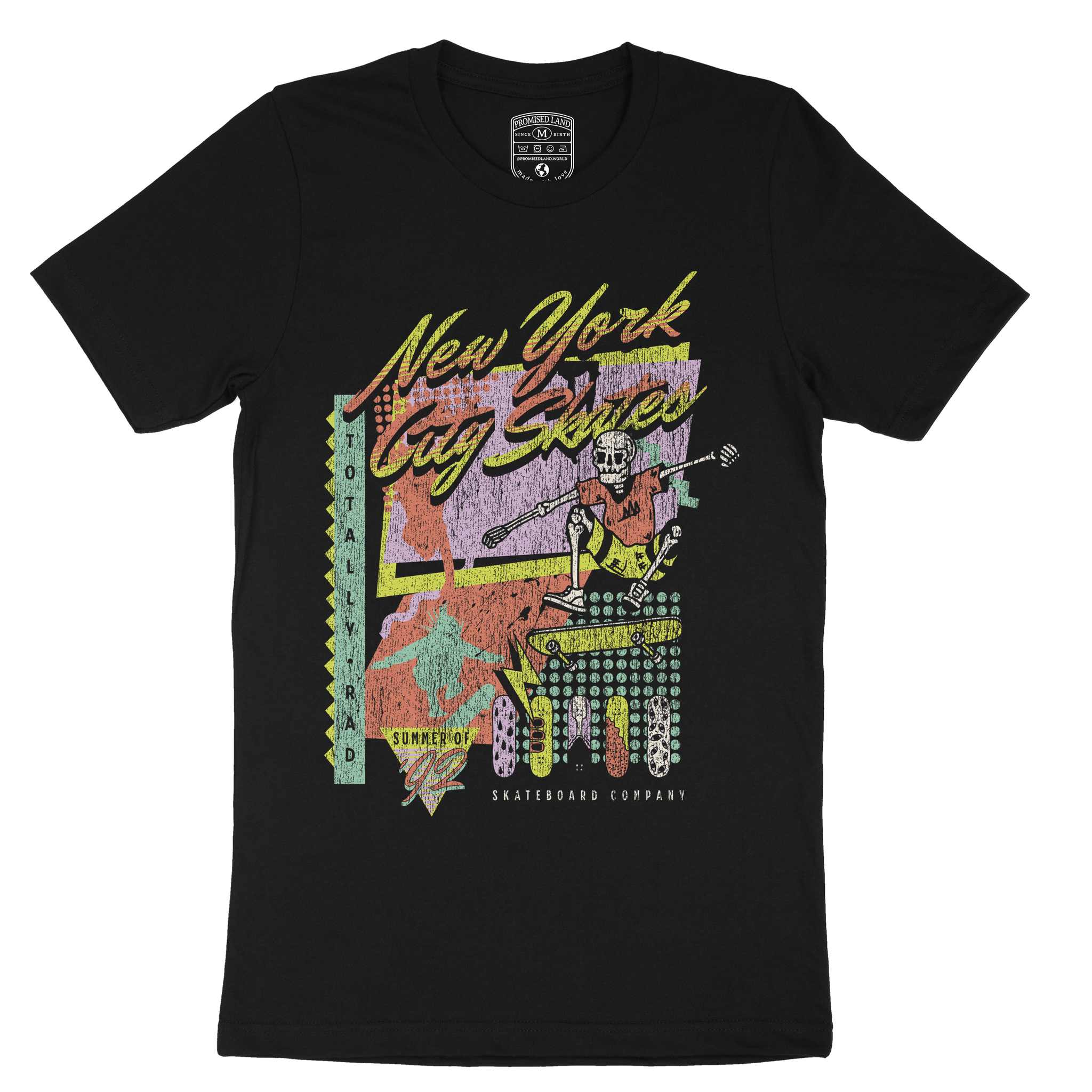 New York Retro Skater 2 T-Shirt Vintage_Black front