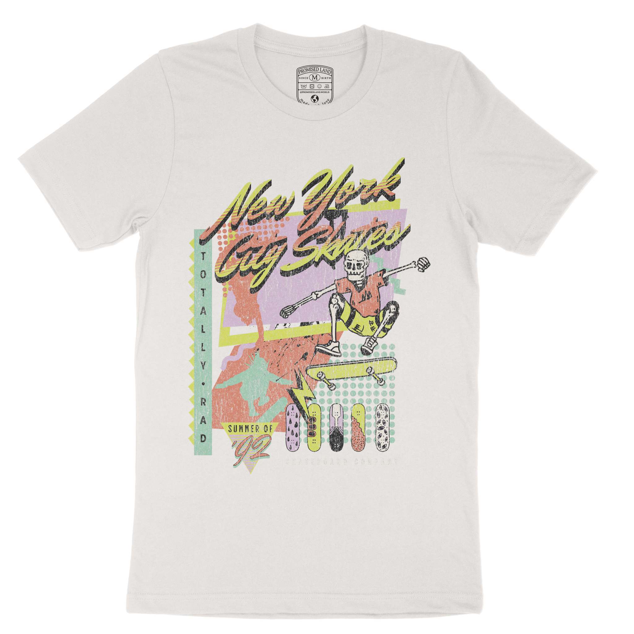 New York Retro Skater 2 T-Shirt Vintage_White front