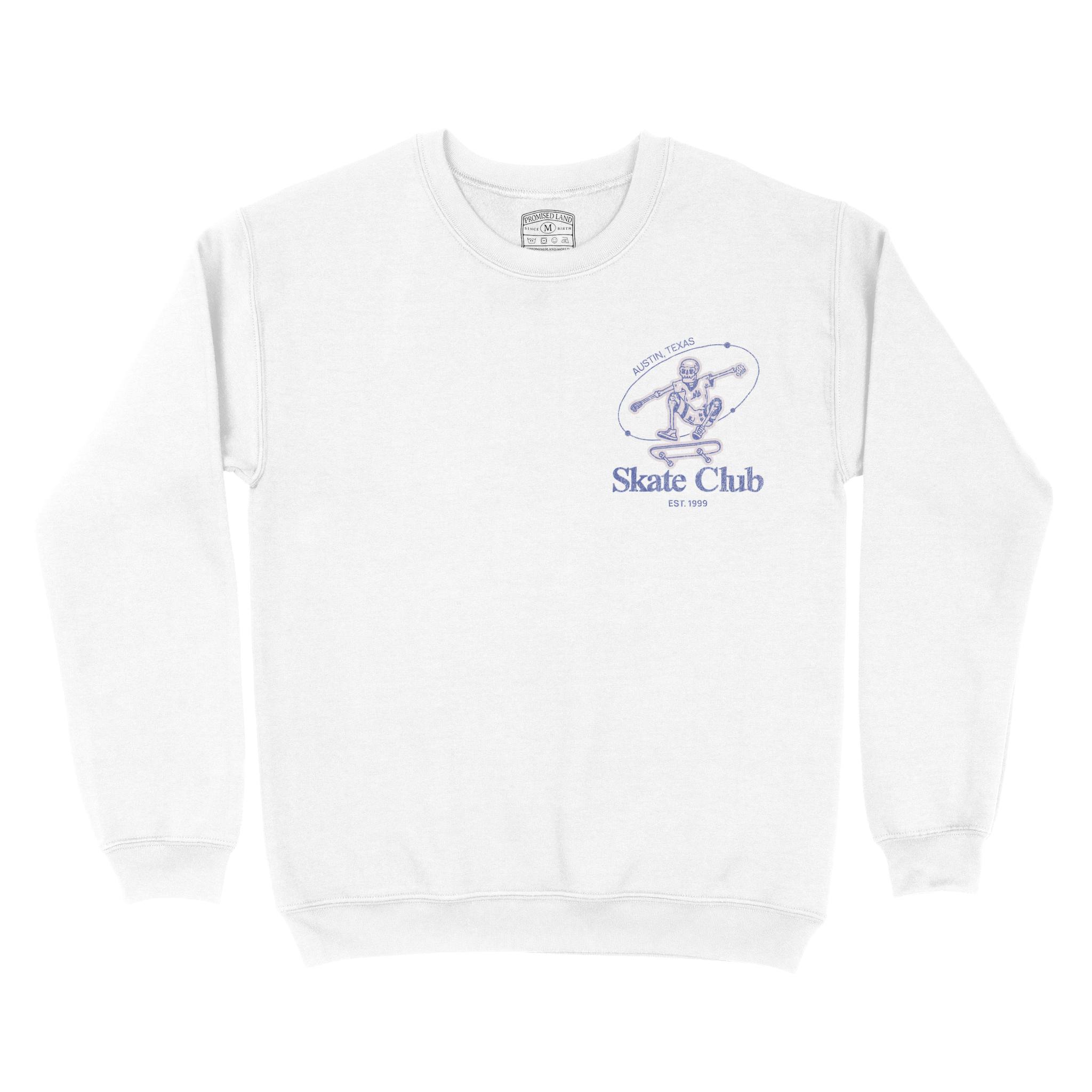 Austin Crewneck in White - front view