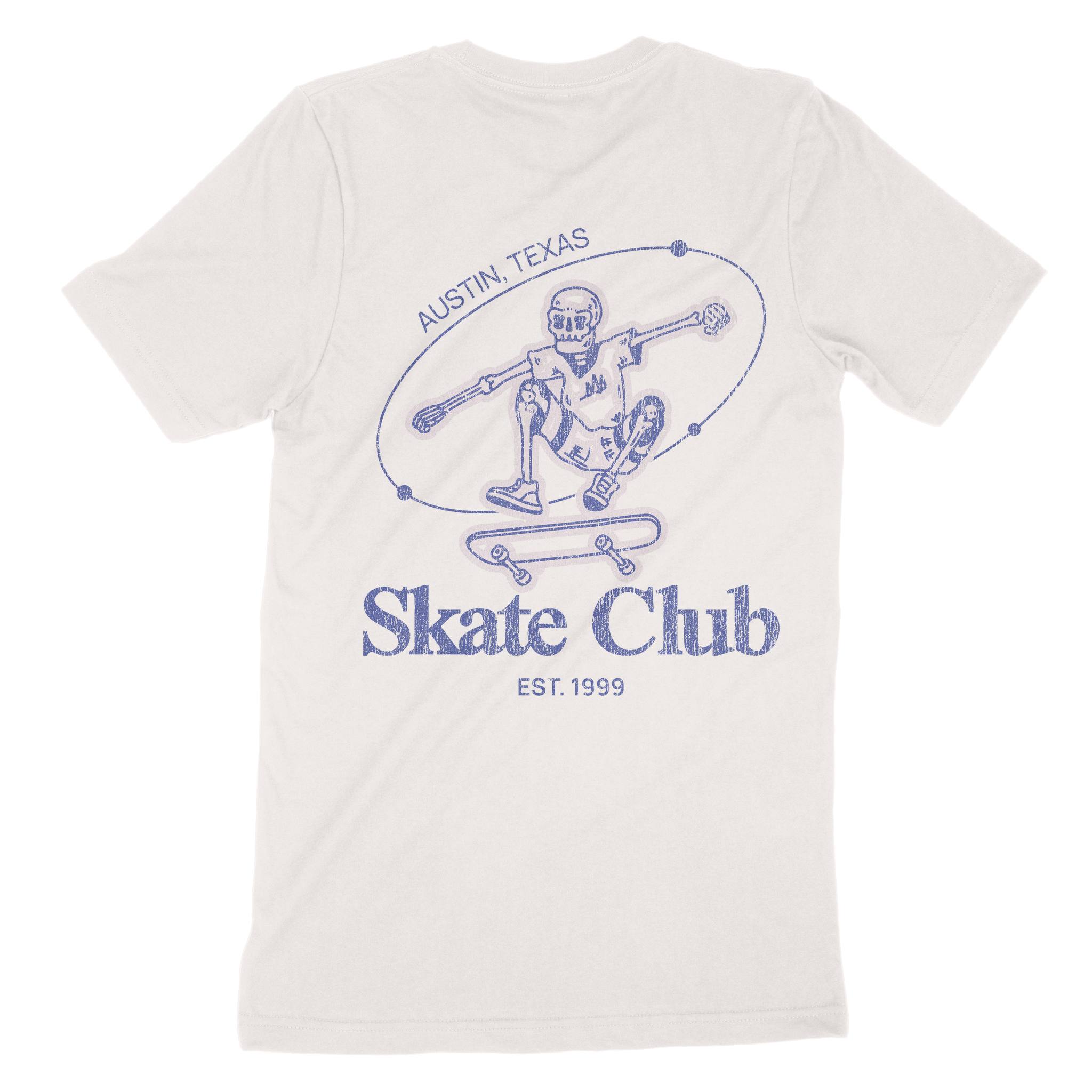 Austin Skater Skull T-Shirt in Vintage - back view