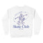 Denver Crewneck in White - back view
