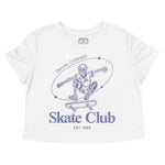 Denver Skater Skull Cropped Tee White front