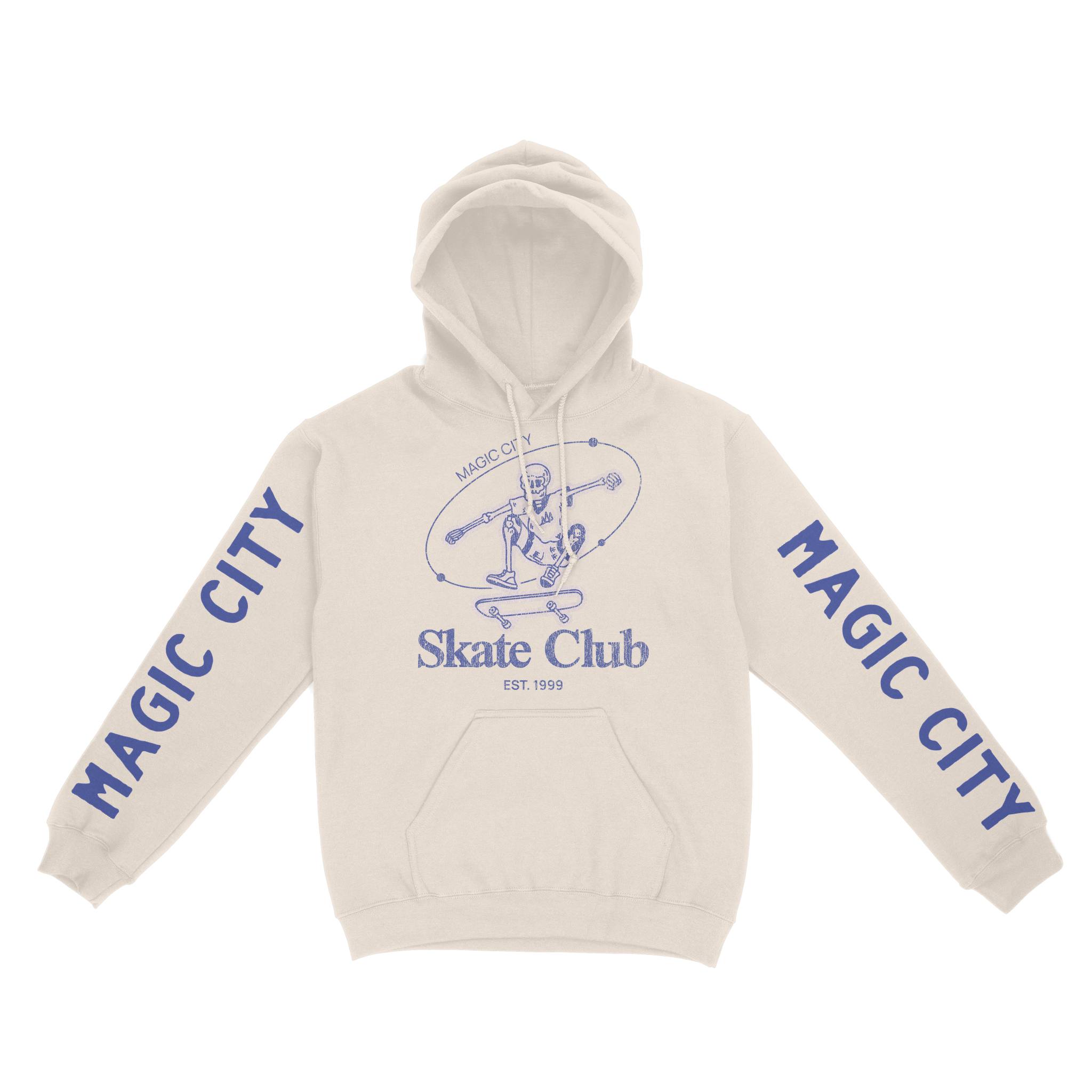 Miami Hoodie in Natural - front-sleeves view
