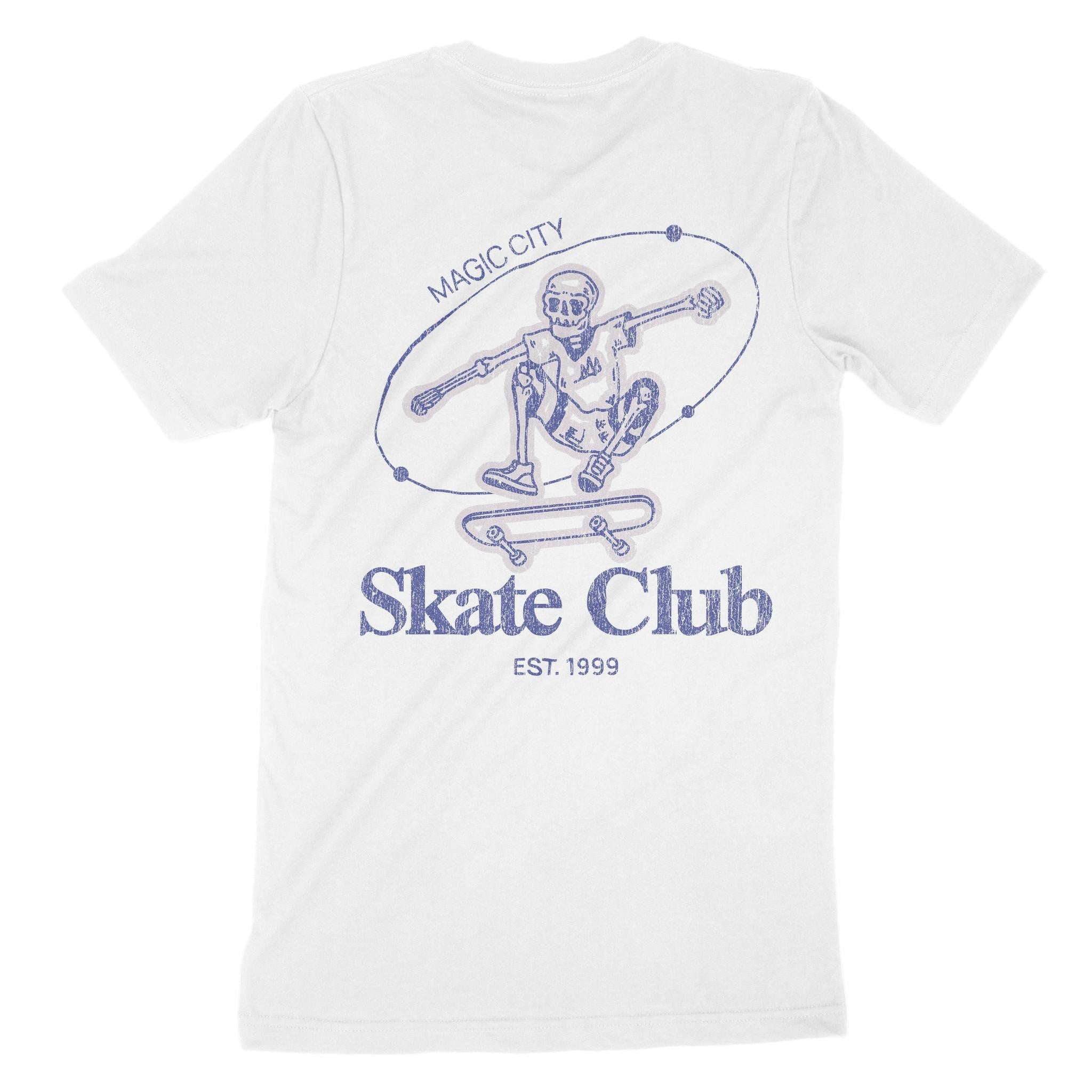 Miami Skater Skull T-Shirt White back