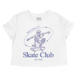 New York Skater Skull Cropped Tee White front