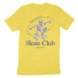 New York Skater Skull T-Shirt Yellow back
