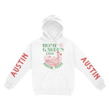 Austin Hoodie in White - front-sleeves view