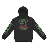 Denver Hoodie in Black - front-sleeves view