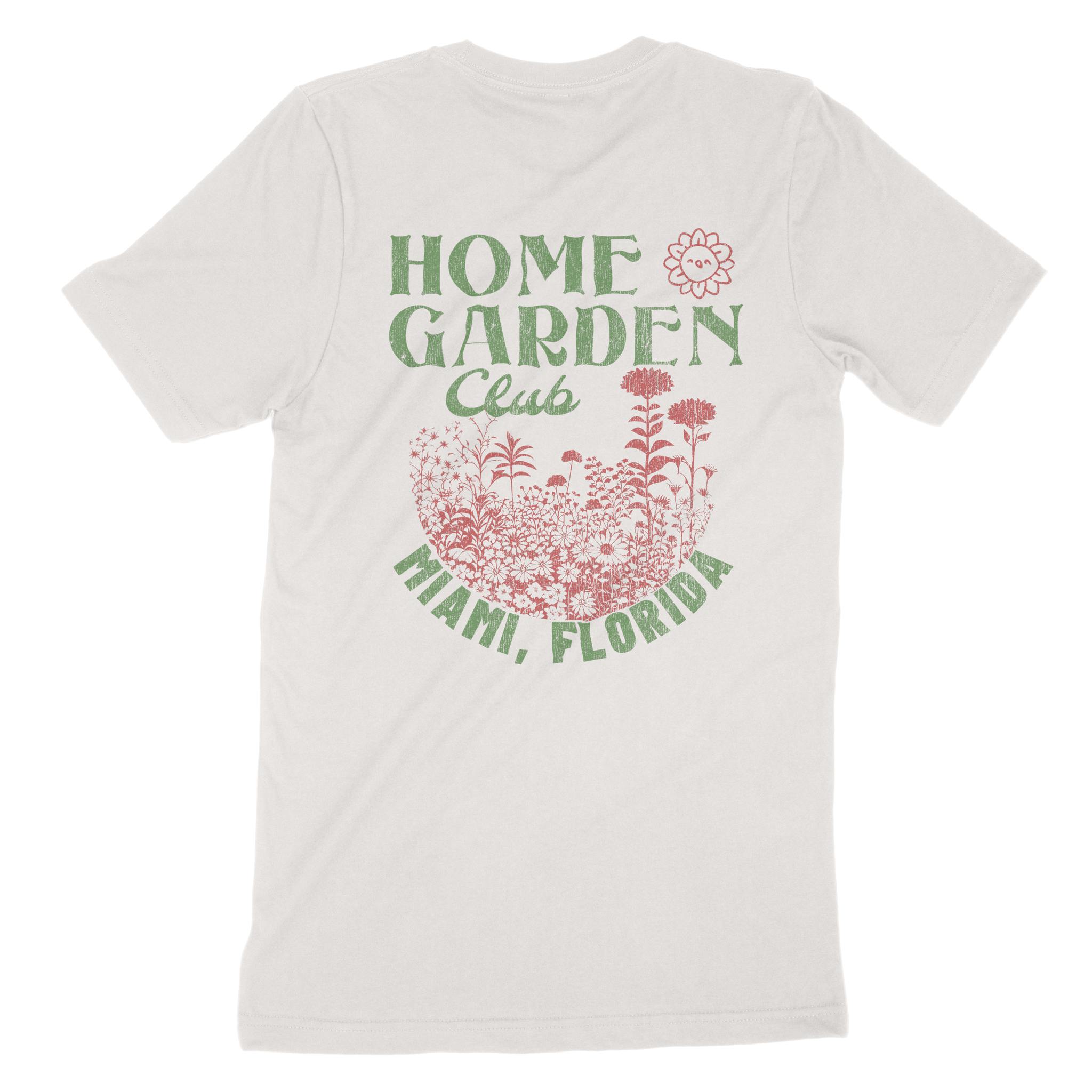 Miami Garden Club T-Shirt Vintage White back