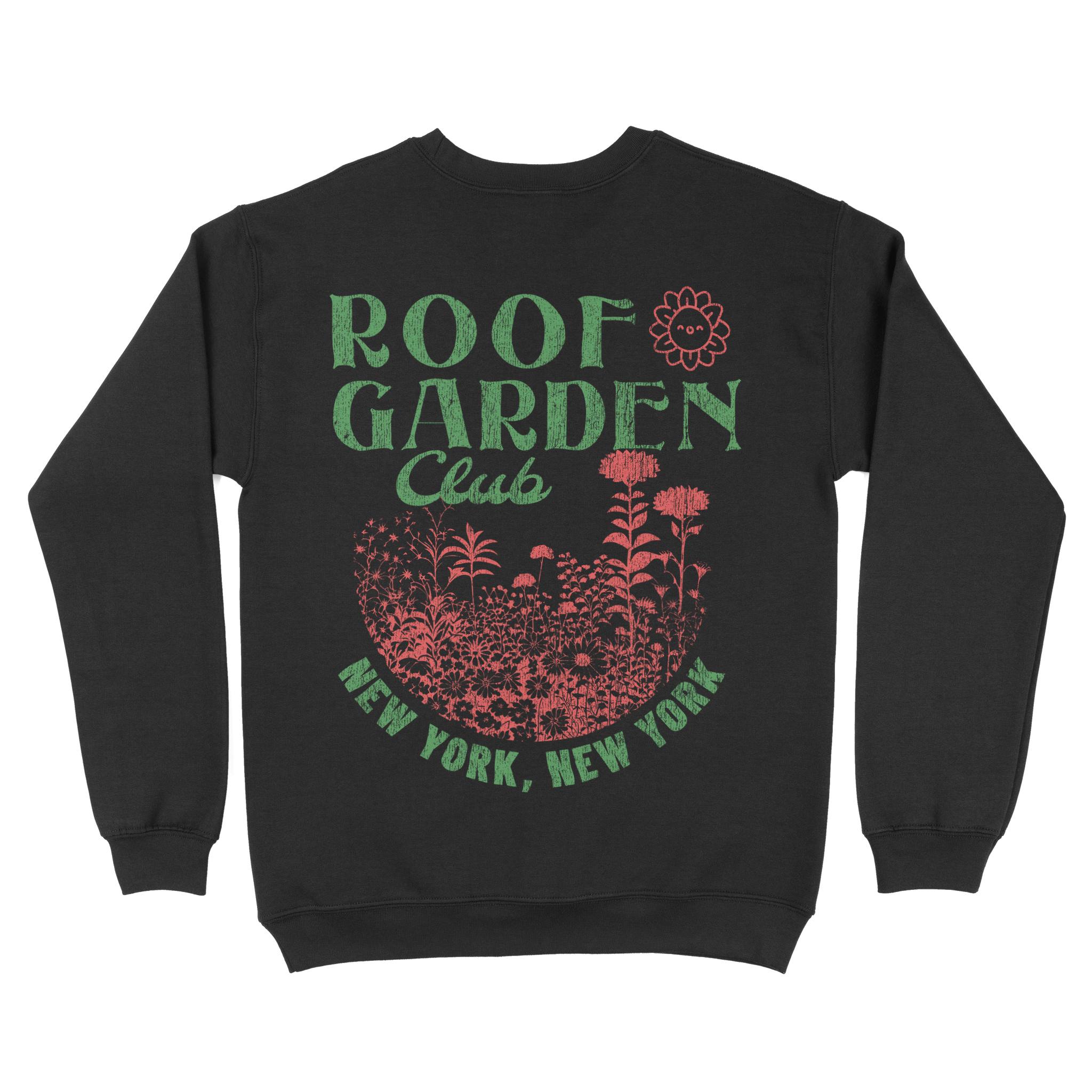 New York Crewneck in Black - back view