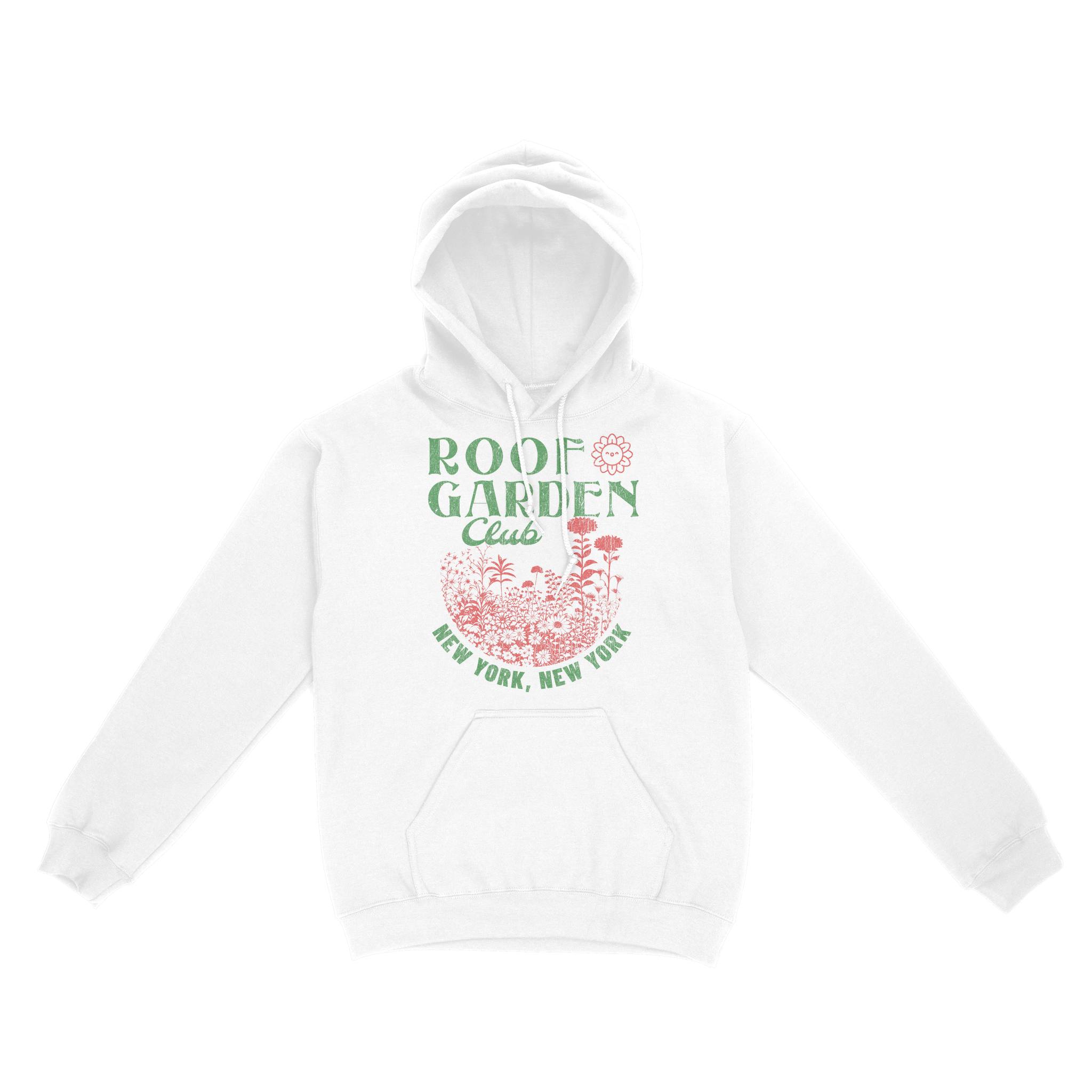 New York Hoodie in White - front view