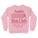 Austin Run Club Crewneck Light Pink back