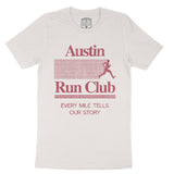 Austin Run Club T-Shirt Vintage White front