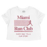 Miami Run Club Cropped Tee White front