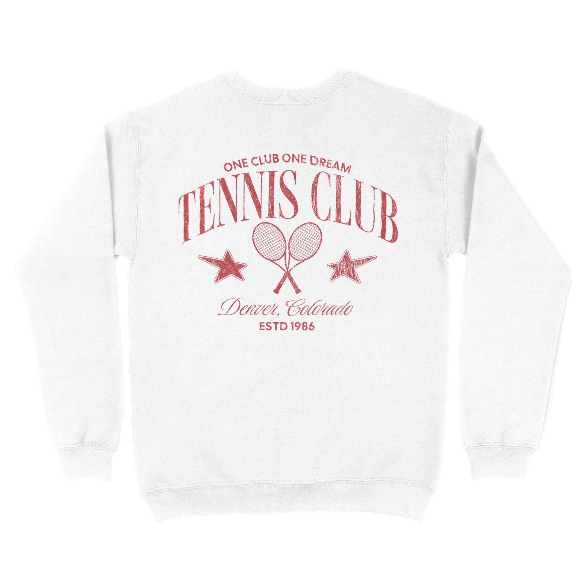 Denver Crewneck in White - back view