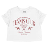 Denver Tennis Club Cropped Tee White front