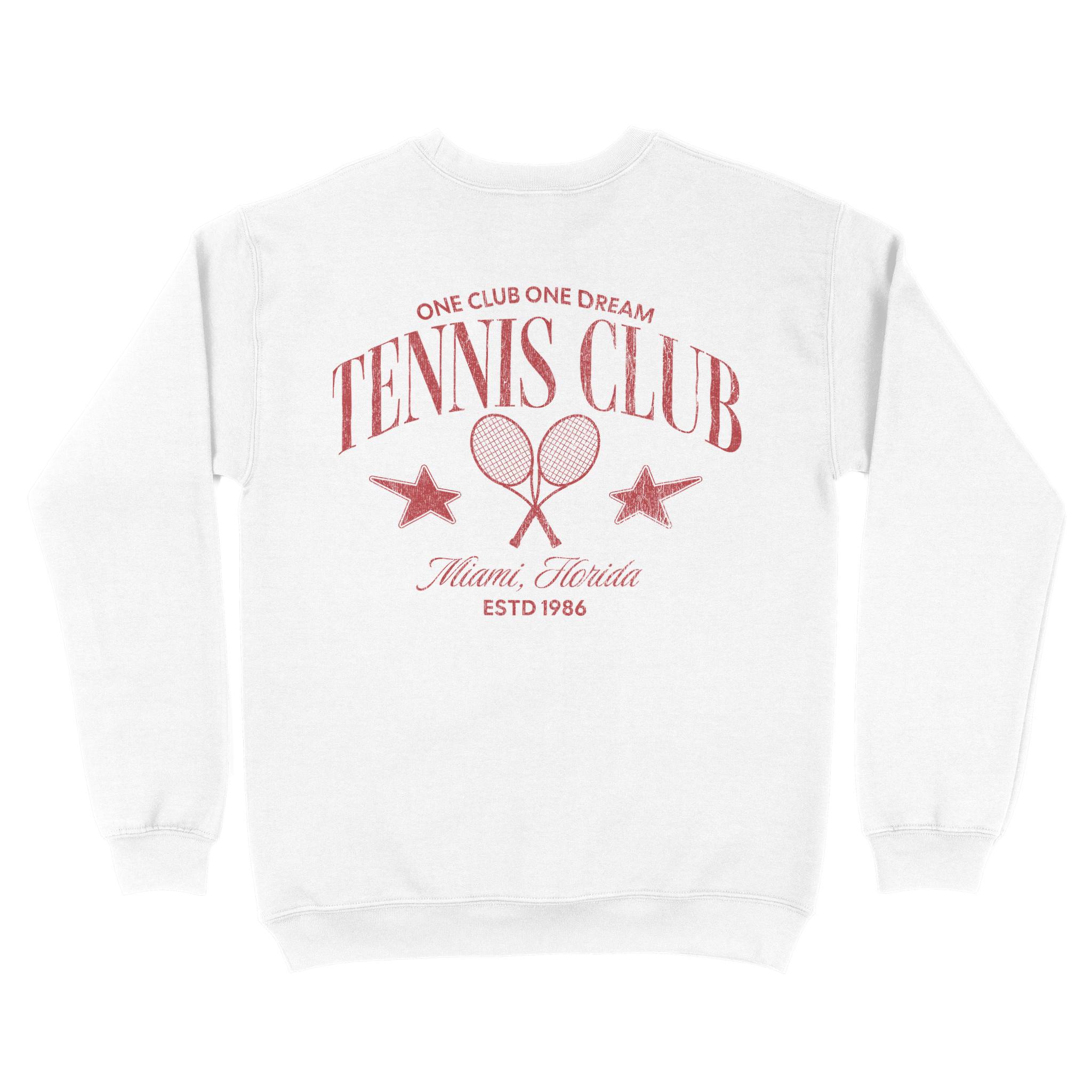 Miami Crewneck in White - back view