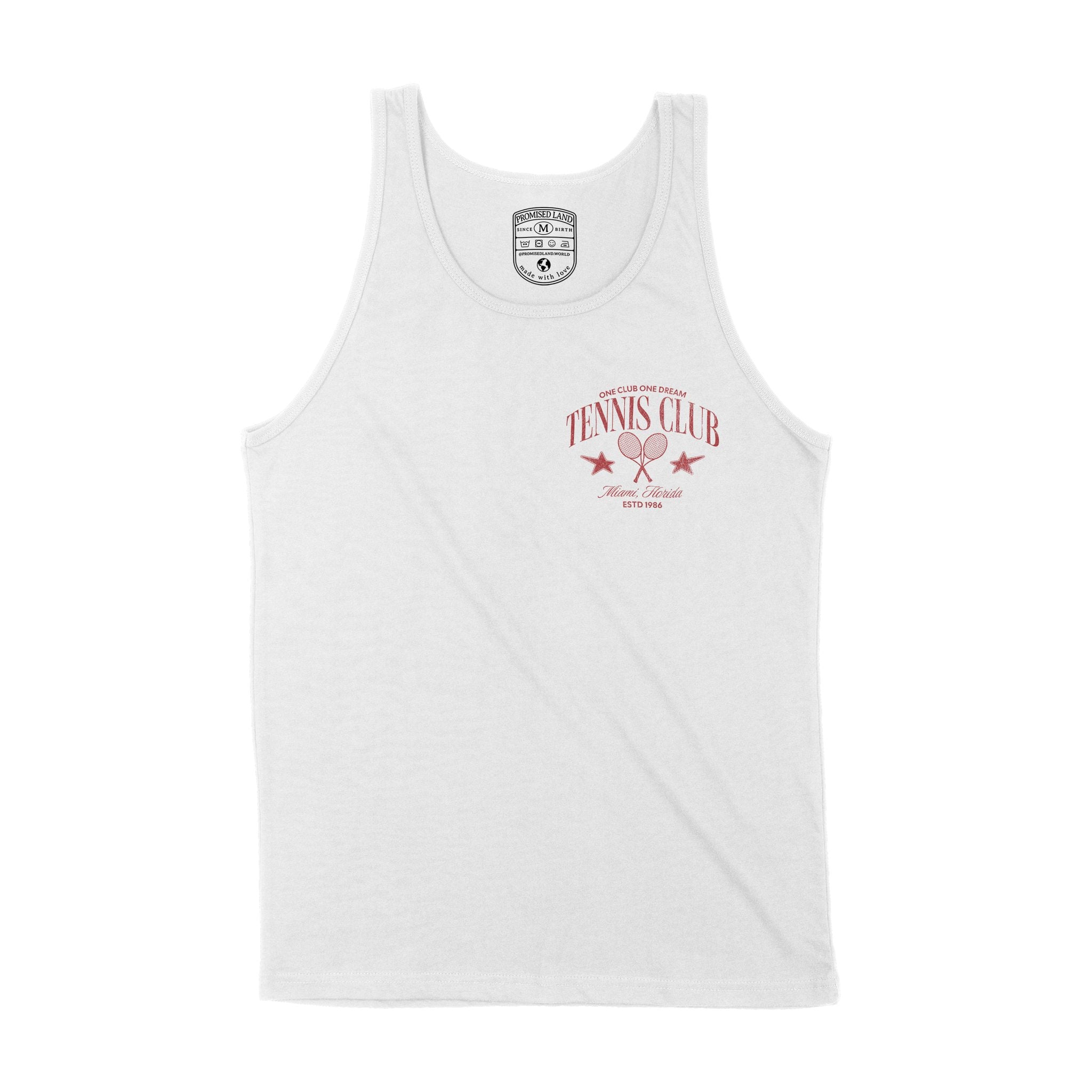 Miami Tennis Club Tank Top White front