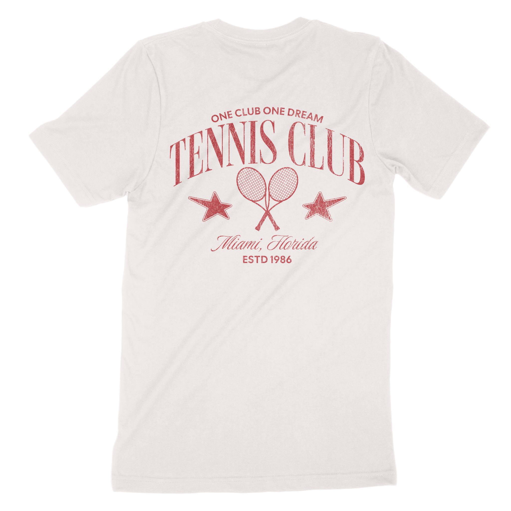 Miami Tennis Club T-Shirt in Vintage - back view