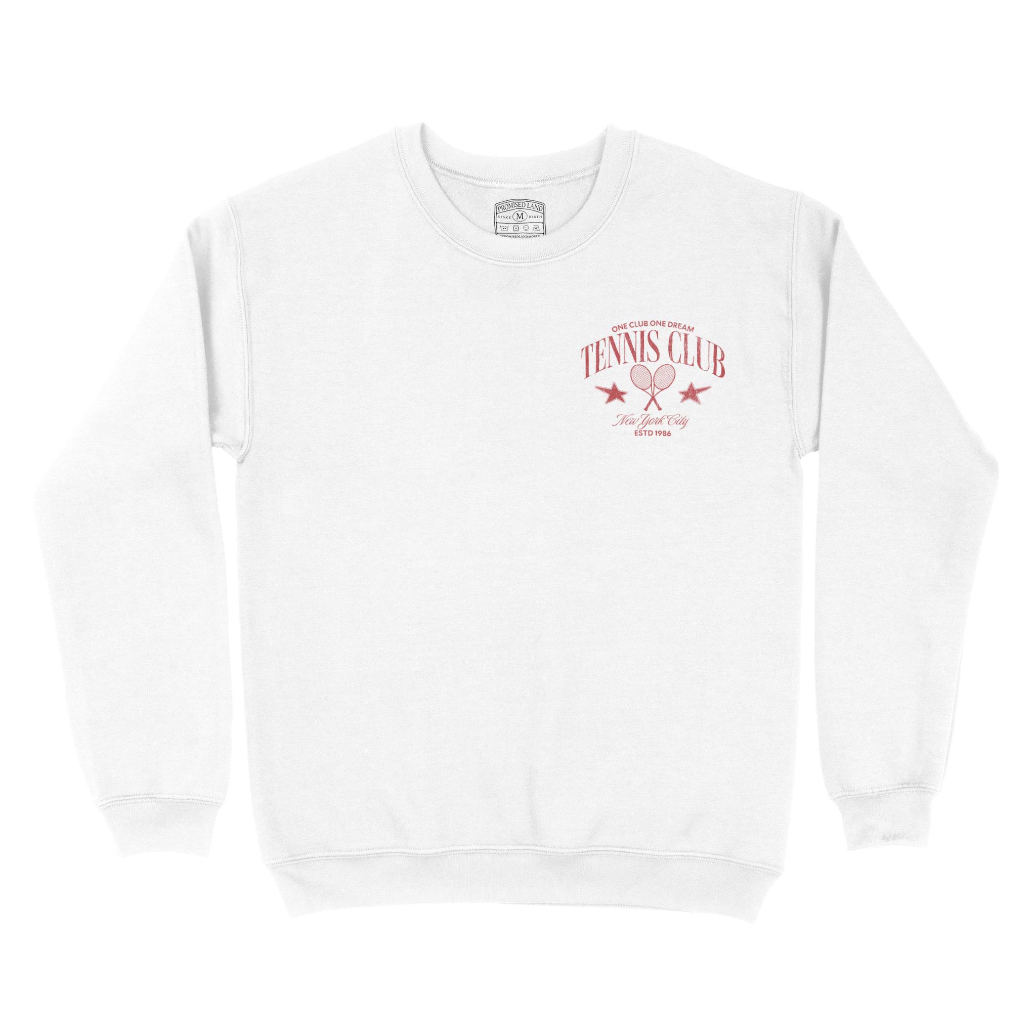 New York Crewneck in White - front view
