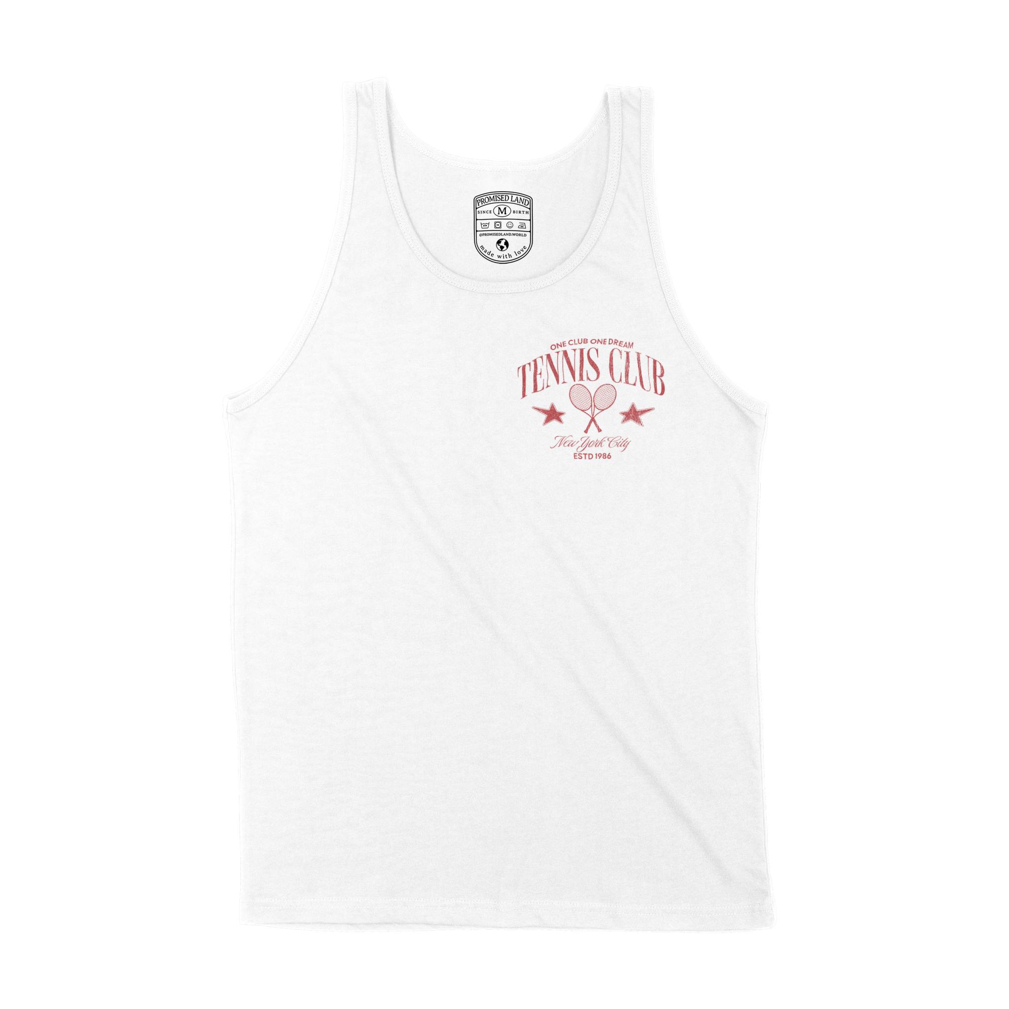 New York Tank Top in White - front view