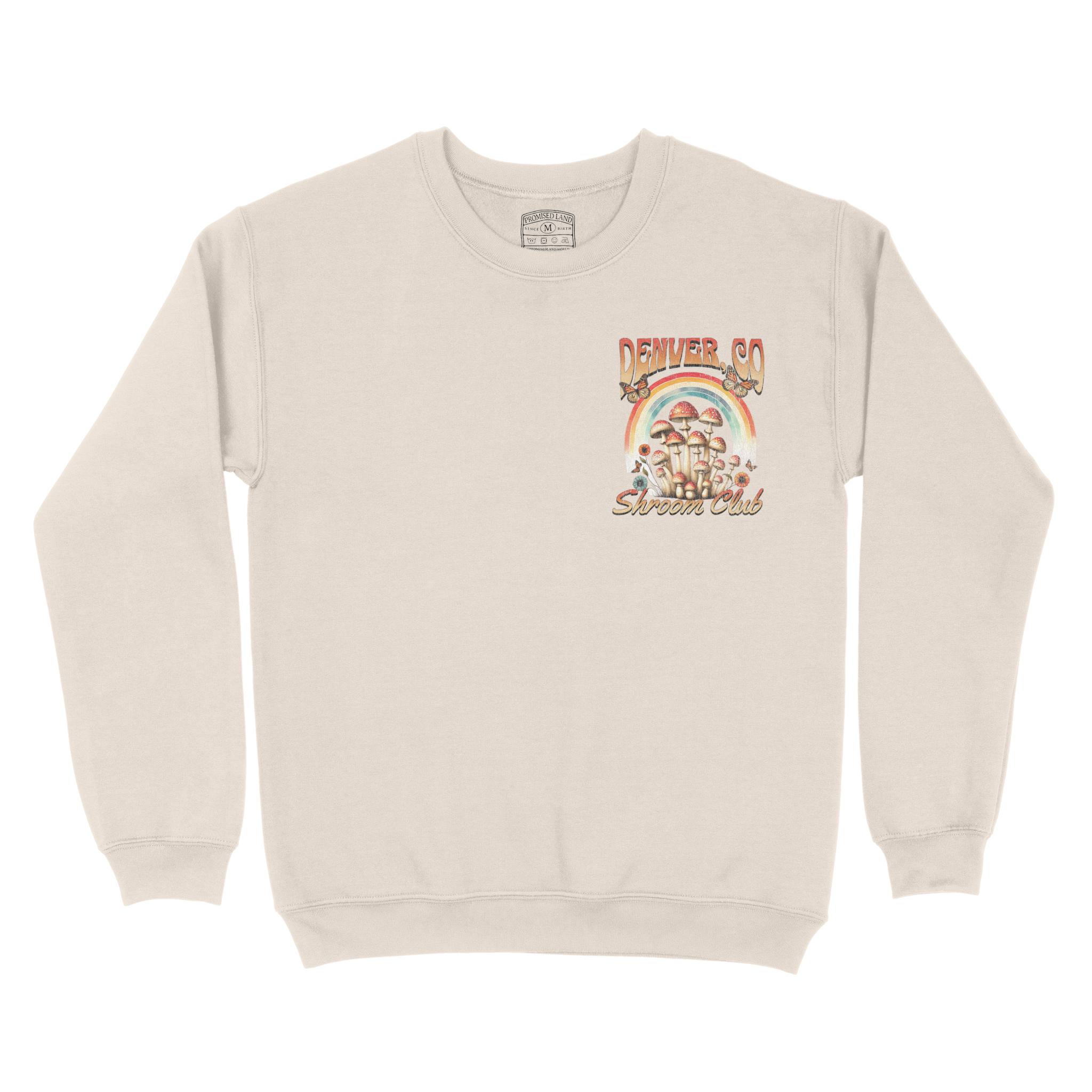 Denver Mushroom Love Crewneck in Natural - front view