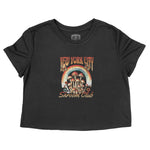 New York Cropped Tee in Black - front view