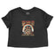 New York Cropped Tee in Black - front view