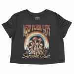 New York Mushroom Love Cropped Tee Black front