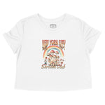 New York Mushroom Love Cropped Tee in White - front view