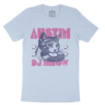 Austin Kitten Dj T-Shirt Baby Blue front