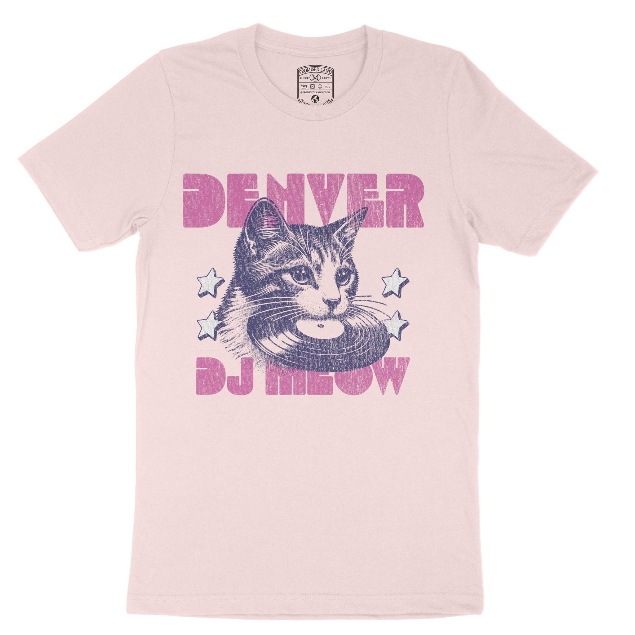 Denver Kitten Dj T-Shirt Soft Pink front