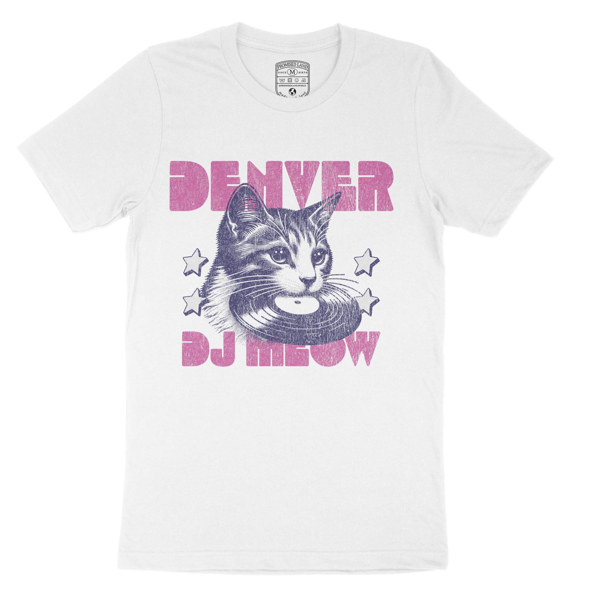 Denver Kitten Dj T-Shirt White front
