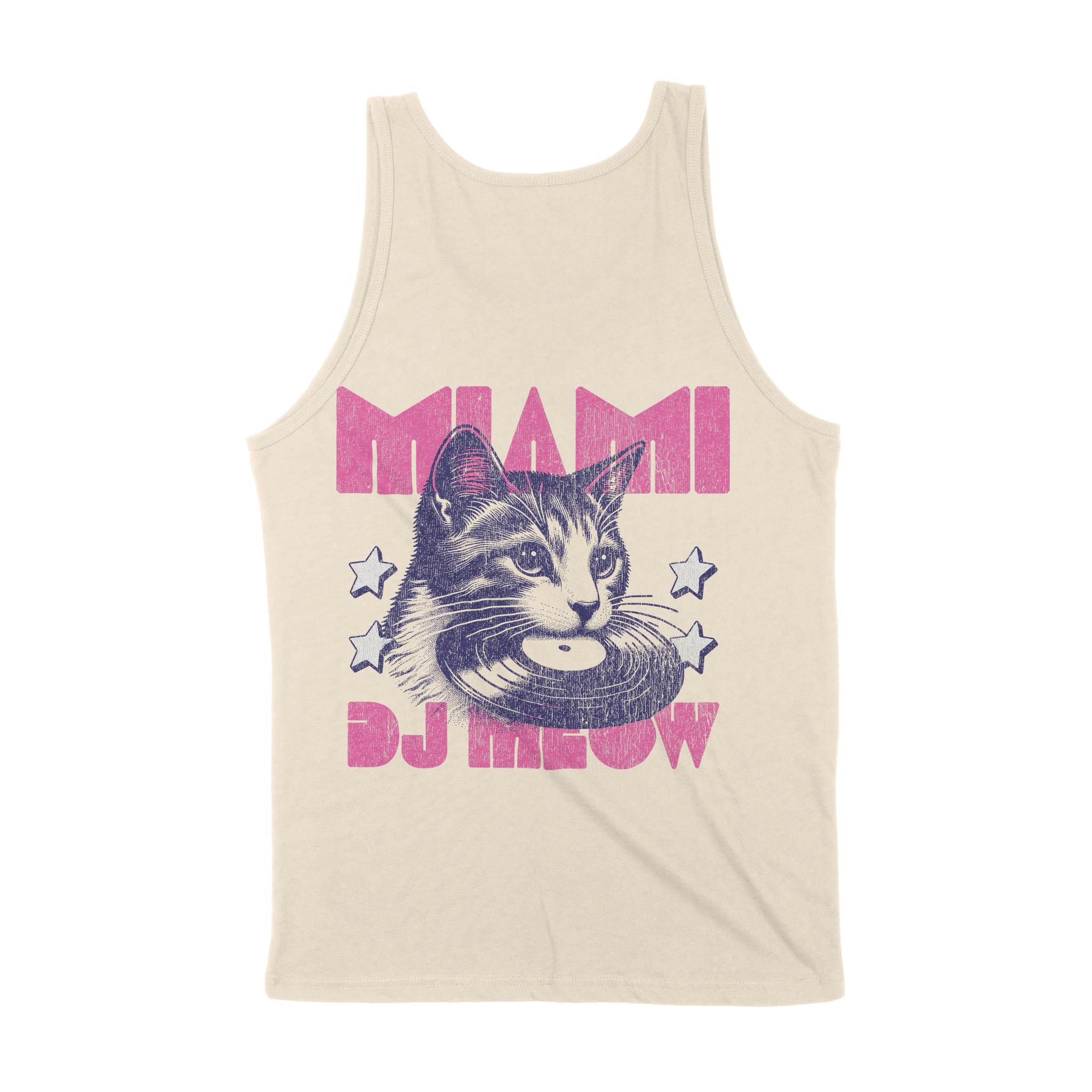 Miami Kitten Dj Tank Top Natural back
