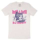 Miami Kitten DJ T-Shirt in Vintage - front view