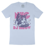 New York Kitten Dj T-Shirt Baby Blue front